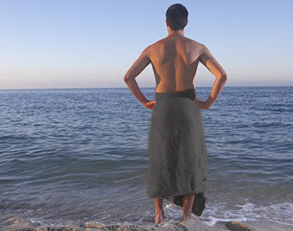 MYLSMPLE Microfiber Luxury Grey Bath Towel Extra Large Bath Sheet Beach Towel (36 Inch X 72 Inch, Grey) - color: Grey