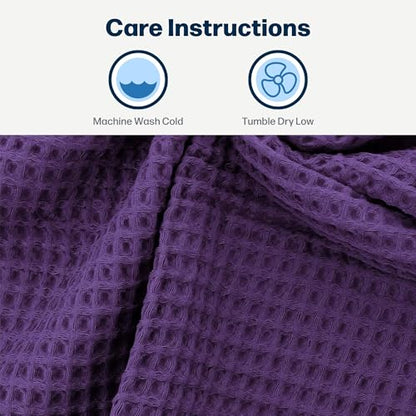 Stoneberry Home® 6-Piece Waffle Towel Set Cotton Wine Berry - color: Wine Berry