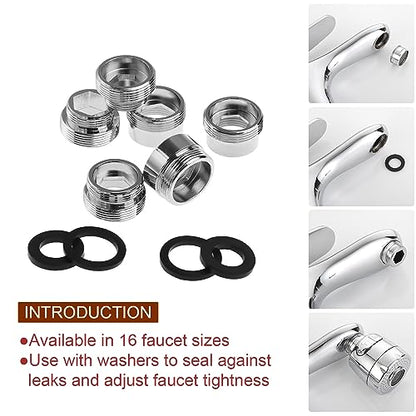 16 pcs Faucet Adapter Kit, CNYMANY Kitchen Aerator Adapter Set Male Female M22 Sink Faucet Adapter Connecting Garden Hose Water Filter Standard Hose via Diverter