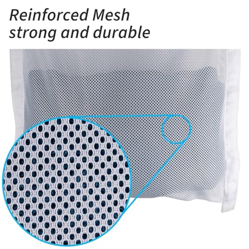 Over Door Large Mesh Laundry Hamper Bag, 2 Pcs Washable Laundry Basket for Bedroom/Dorm/Bathroom