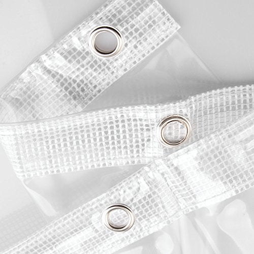 iDesign Waterproof Shower Curtain Liner, Clear | 12 Metal Grommets
