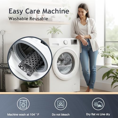 Non Slip Bath Mat for Shower & Bathtub - 30x17 Inch with Strong Suction Cups and Drain Holes, Quick-Dry, Machine Washable Floor Mat for Elderly, Kids & Pets