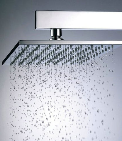 Luxury 10" Water Power LED Shower Head Rainfall Thermostatic 6 Massage Jets Spray Body Shower Set Faucet, Chrome Ys 7008