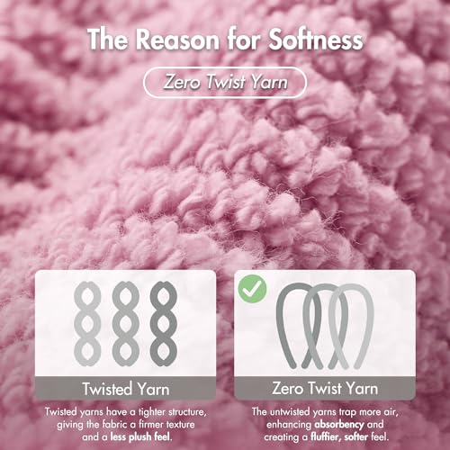 Madison Park 100% Zero Twist Cotton 4 Piece Bathroom Hand Towels, Pink | 18" x 28" Bath Hand Towels, 500 GSM Diagonal Ribbed, Soft, Quick Dry, Highly Absorbent, Durable, Modern, OEKO TEX - color: Pink, size: 4 Piece Hand Towel Set