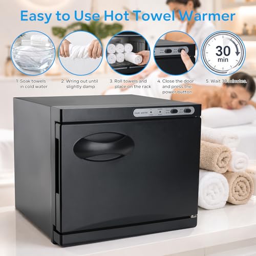 Hot Towel Warmer, 8L Professional Towel Warmer Cabinet, Hot Spa Small Towel Warmer Heating Use for Facial Spa Estheticians Massage Salon and Home