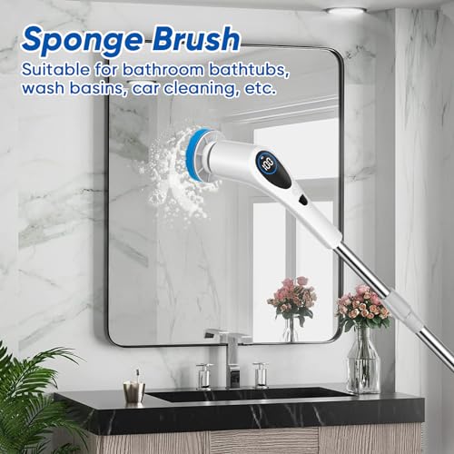 9-in-1 Electric Spin Scrubber Replaceable Brush Heads Set, Universal Electric Scrub Brush Heads for All Brands, Spin Brush Heads for Shower Scrubber, Electric Cleaning Brush for Bathroom Floor Tile