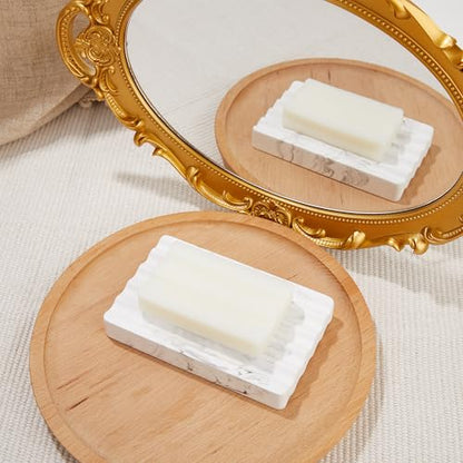 Quick Dry Diatomite Soap Dish, Water Absorbing Stone Soap Holder for Bathroom Sink, Non Slip Soap Tray for Shower or Kitchen