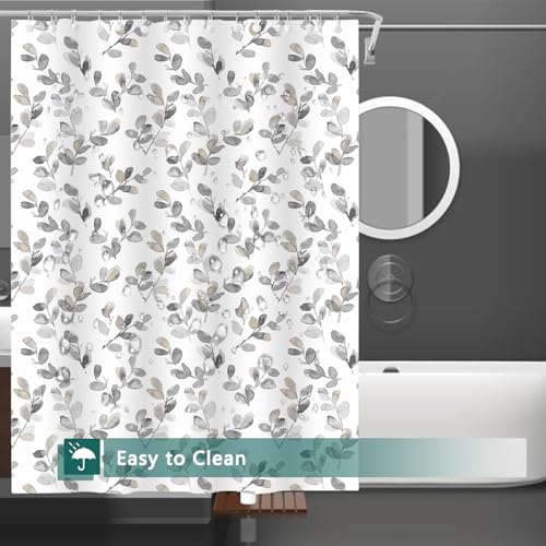 Shower Curtain Liner, 5G Shower Liners with 12 Rustproof Metal Grommets and Weighted Magnets, Waterproof Duty Shower Curtains for Shower Bathroom 72 x 72 - color: Sensitive Plant