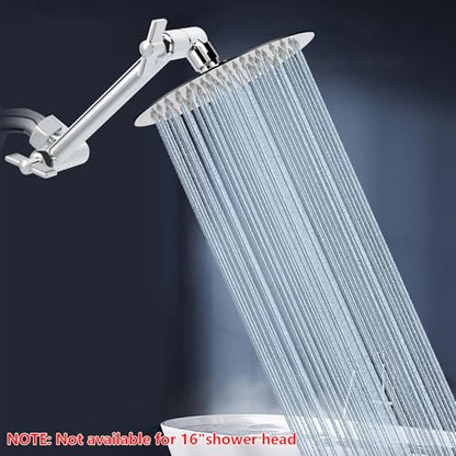NearMoon Adjustable Shower Arm Universal Connection, Extension Arm, Adjust Angle to Upgrade Shower Experience, Easy to Install, Anti-leak (5 Inch, Chrome Finish) - color: Chrome Finish, style: 5 Inch Adjustale
