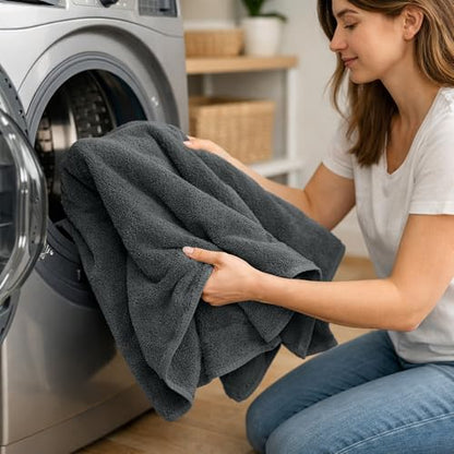 RIVERSIDE Pack of 2 Extra Large Bath Sheets 35 x 70 Inches, 100% Ring Spun Cotton, Hotel Quality, Oversized Bath Towels, Super Soft, Highly Absorbent & Quicker to Dry, Grey - color: Gray, size: Bath Sheets (PK 2)