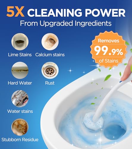 36 Count Refills For Clorox Toilet Wand, 5X Cleaning Power Toilets Bowl Cleaners With Exclusive Formula, High-Density Disposable Toilets Brush Scrubber - No Falling Apart, Fresh Fragrance