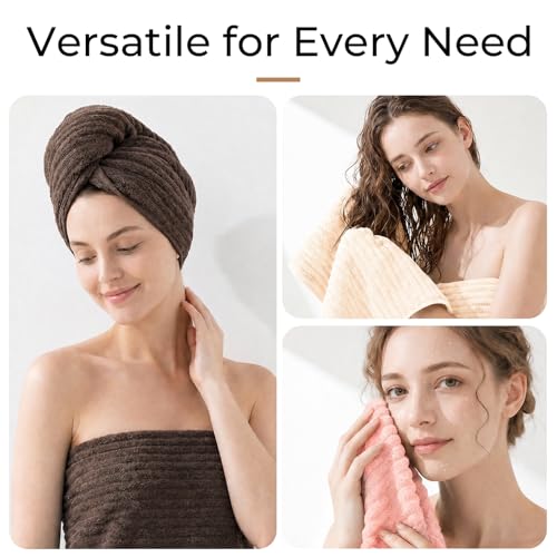 ZVH Hand Towels for Bathroom 6pcs 14X29.5inch,Quick Dry Microfiber,Super Soft,Hand Towels with Hanging Loops for Spa,Kitchen,Hotel (Pink+Beige+Brown, Set of 6) - color: Pink+beige+brown