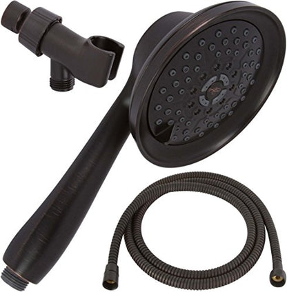 Massage & Mist Hand Shower Kit - 2.5 GPM - Oil-Rubbed Bronze | 6 Function, High Pressure, Adjustable Handheld Showerhead with Hose and Mount, Easy Install for Boosting Low Water Flow - color: Oil Rubbed Bronze, size: 2.5 GPM