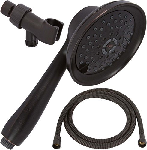 Massage & Mist Hand Shower Kit - 1.8 GPM - Oil-Rubbed Bronze | 6 Function, High Pressure, Adjustable Handheld Showerhead with Hose and Mount, Easy Install for Boosting Low Water Flow - color: Oil Rubbed Bronze, size: 1.8 GPM