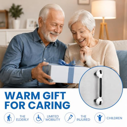 Suction Grab Bars for Shower, 16.8 Inch Bathroom Safety Handle 2 Pack | Suction Grab Bars; Shower Grab Bar Handle; Bathroom Safety Rail; No Drill Shower Handle; Elderly Bathroom Aid
