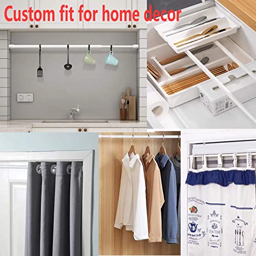 2 Pack Small Tension Rods 26 in to 39 Curtain Rods Window Rods in Extendable Width Spring Cupboard Bars for Kitchen Utensils, Closet, and Cabinet, Fit in The Spaces to Stay Up - color: Black, size: 26" to 39"-2PCS