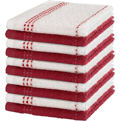 100% Cotton Washcloths 12x12 in, Capuccino Set (10 Pack) - color: Capuccino