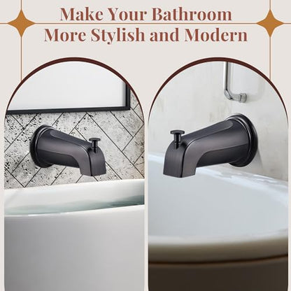 Dreyoo Tub Spout, Tub Faucet for Bathtub (Oil Rubbed Bronze,Simple) | Bathroom Bathtub Faucet with Adapters, Hex Wrench, Universal Faucet for Bathtub Fits 1/2" Copper Pipe, 1/2" IPS and 3/10" IPS - color: Oil Rubbed Bronze, style: Simple