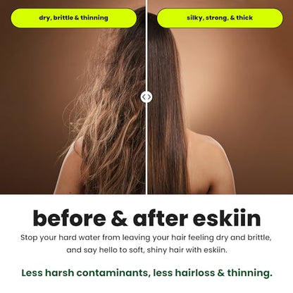 Eskiin Shower Head Water Filter Replacement For The Eskiin Showerhead - High Pressure Shower Heads Replacement For Smooth Hair & Skin - Replacement Cartridge Fits The Eskiin Filtered Shower Head