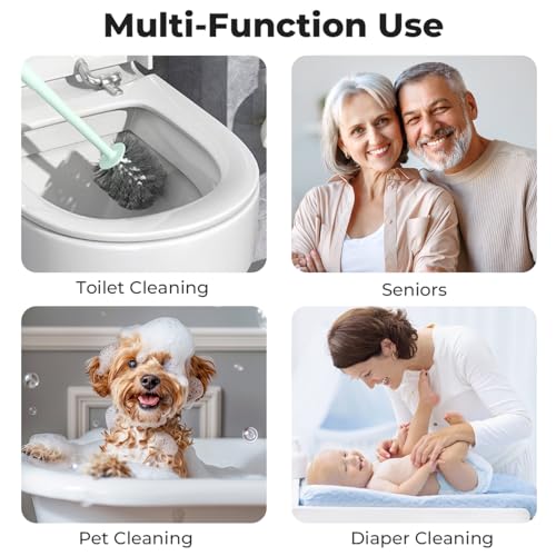 Handheld Toilet Bidet Sprayer for Toilet - 2 Spray Functions for Bathroom Diaper Shower,Premium Stainless Steel Bathroom Bidet Hand-held Toilet Sprinkler (2 Spray Functions)