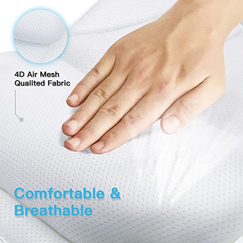 Bath Pillow for Tub Luxury Bathtub Pillow for Head and Neck 4D Air Mesh Spa Bath Tub Pillow Headrest with Non-Slip 6 Strong Suction Cups Bathtub Pillow Soaking Tub Bathroom Bath Gifts
