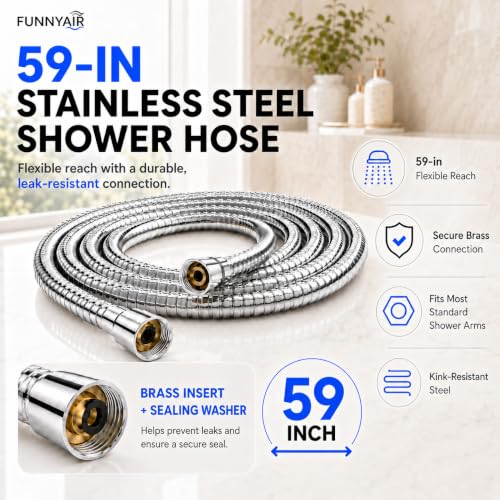 High Pressure Shower Head, Stick-on Low Mount Wall Bracket, Grey | 5 Spray Modes, Water-Saving, 360° Adjustable Bracket, For Low Water Pressure Home, RV, Bathroom, Fix Firmly Kid-Friendly - color: Gray
