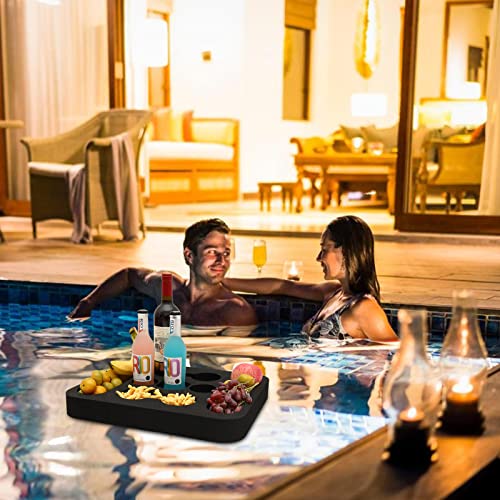 Floating Drink Holder,Refreshment Table Tray for Pool Beach Party or Hot Tub Float Loung-Versatile & Portable Serving Bar