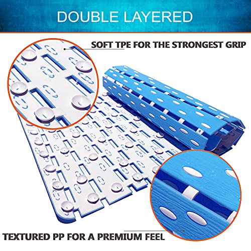 Bathtub Mat Non Slip | Double-Layered Shower Mats with Suction Cups | Improved Drainage, EZ-Dry, Premium Grip Tub Mat | Extended 16x31in. | Non-Toxic, BPA, Latex, Phthalate Free (Waterfall) - color: Waterfall