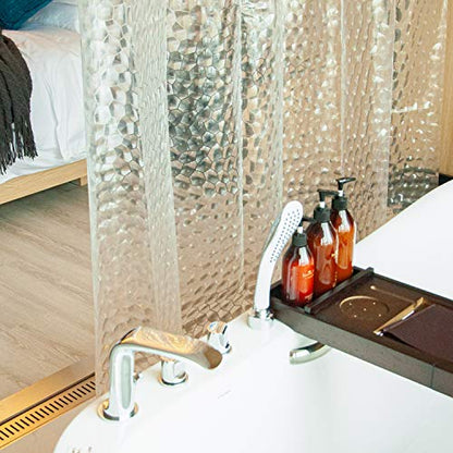 NTBAY EVA Shower Curtain Liner, 72 x 72, 6 Gauge, Clear Water Cube | Water-repellent EVA Liner with 3 Bottom Magnets, 12 Reinforced Grommets, and 12 Plastic Hooks - color: Clear Water Cube, size: 72"W x 72"L (Pack of 1)