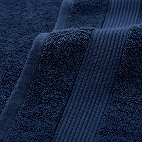 Arkwright Bath Washcloths 12 Pack - Super Soft 100% Cotton, 600 GSM Quick Dry & Absorbent, Luxury Face & Body Wash Cloth Towels for Hotels, Spa, and Vacation Rentals, Lapis Navy - color: Lapis Navy