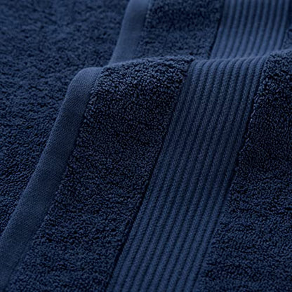 Arkwright Bath Washcloths 12 Pack - Super Soft 100% Cotton, 600 GSM Quick Dry & Absorbent, Luxury Face & Body Wash Cloth Towels for Hotels, Spa, and Vacation Rentals, Lapis Navy - color: Lapis Navy