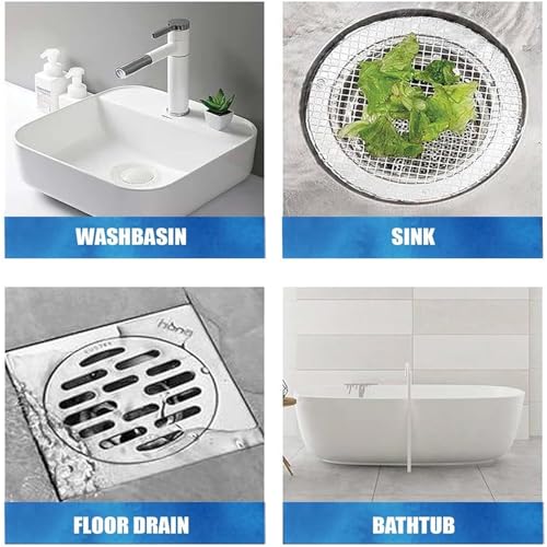 Disposable Hair Catcher Shower Drain Mesh Stickers, 35 Pack