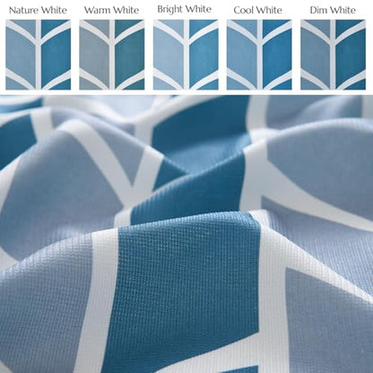 jinchan Blue and White Geometric Shower Curtain Chevron Arrow Farmhouse Shower Curtains for Bathroom Modern Waterproof Fabric with 12 Hooks 70x72 Inches - color: Arrow Blue, size: 70"W x 72"L (Pack of 1)