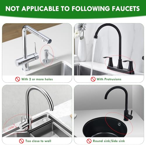 17” x 5.5” Silicone Faucet Handle Drip Catcher Tray Mat, Silicone Faucet Mat Dish Soap Sponge Holder for Kitchen Sink, Drying Mat for Kitchen Counter Bathroom Kitchen Sink Splash Guard - Black - size: 17” Black