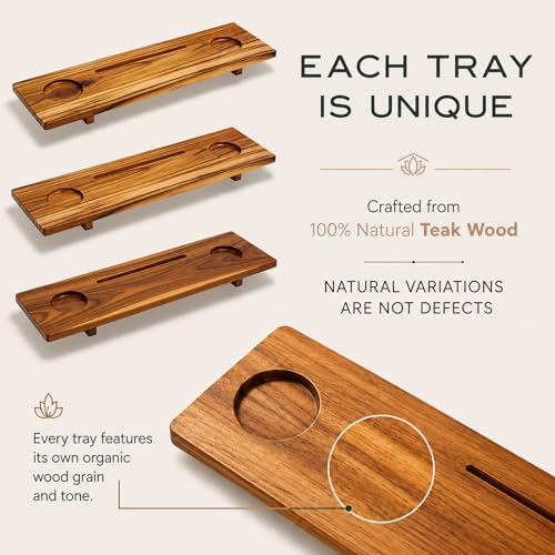 Fjord 29" Premium Teak Bathtub Tray for Small & Standard Tubs - size: Short (29 in)