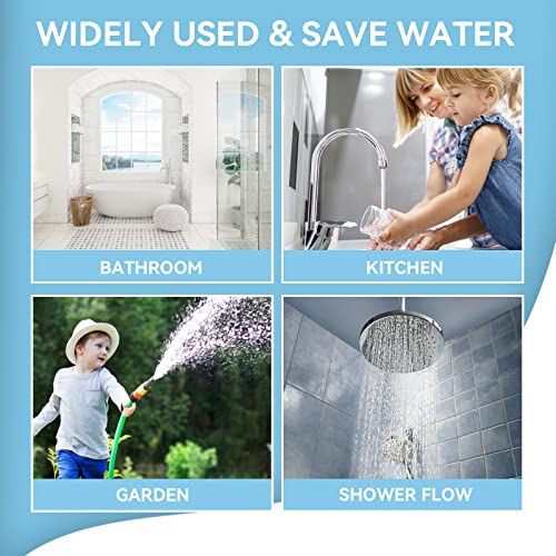 MAYYAYA 7-Pc Brass Shower Flow Saver Kit, 1/2G, 6 Color Options | MAYYAYA brass flow saver kit: 6 color-coded reducers (1.2-2.5 GPM); durable 1/2G connector; fits fixed & handheld showers - color: Colours