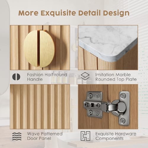 Bathroom Cabinet Wall Mount with Adjustable Shelf, Modern Medicine Cabinet, Small Wall Mounted Storage Organizer, Over Toilet Storage for Bathroom