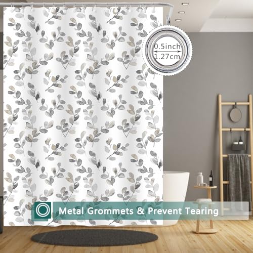 Shower Curtain Liner, 5G Shower Liners with 12 Rustproof Metal Grommets and Weighted Magnets, Waterproof Duty Shower Curtains for Shower Bathroom 72 x 72 - color: Sensitive Plant