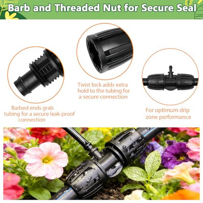 13 pack 1/2 Inch To 1/4 Inch Drip Irrigation Fittings, 1/2" (1/2" ID x 0.65" OD) to 1/4" Drip Line Reducing Tee 1/2" x 1/4" 3 Way Splitter Connectors for Garden Irrigation System - size: 1/2" x 1/4" Splitter-3 Way