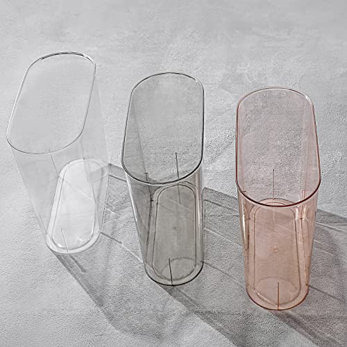 Small Trash Can Slim Garbage Can 3 Gallon Waste Basket, Clear and Green | Trash Bin Container for Bathroom, Bedroom, Living Room, Kitchen, Under Desk, Office, Colleg Dorm - color: Clear and Green