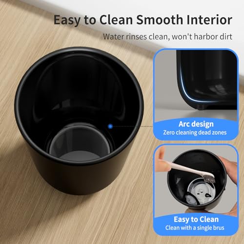 MOPMS 13oz Bathroom Tumbler 2PC, Unbreakable Plastic Cup, Black | Unbreakable 380ml plastic bathroom tumbler with non-slip grip. Durable, reusable toothbrush cup for home and travel - color: Black-2pcs
