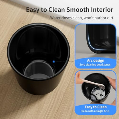 MOPMS 13oz Bathroom Tumbler 1PC, Unbreakable Plastic Cup, Black | Unbreakable 380ml plastic bathroom tumbler with non-slip grip. Durable, reusable toothbrush cup for home and travel. - color: Black-1pc