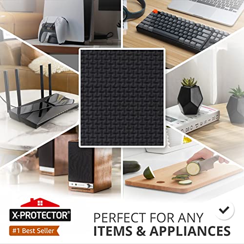 X-Protector Rubber Roll 40 x 4 inches - Black Non Slip Pad - Anti Skid Pads | Universal Self-Adhesive Rubber Grips - Premium Rubber Feet for Keyboard, Appliances, and Other Small Things! - size: 1 PC 40 x 4 inch (Black Rubber)
