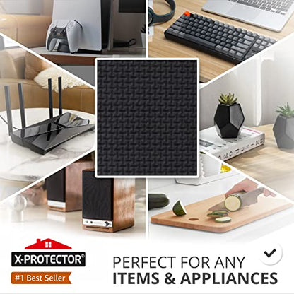 X-Protector Rubber Roll 40 x 4 inches - Black Non Slip Pad - Anti Skid Pads | Universal Self-Adhesive Rubber Grips - Premium Rubber Feet for Keyboard, Appliances, and Other Small Things! - size: 1 PC 40 x 4 inch (Black Rubber)