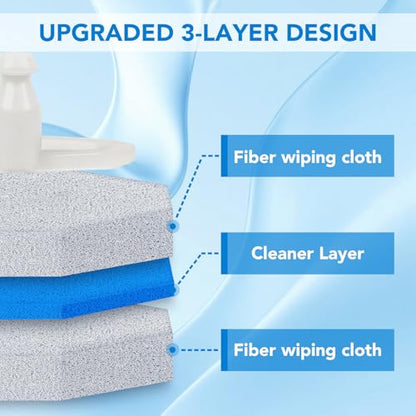 Disposable Toilet Wand Refills for Clorox, 50 Count - Compatible with Clorox Toilet Wand for Bathroom Cleaning