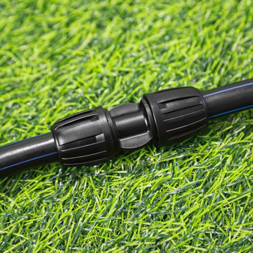 10 Pack 1/2 Inch Drip Irrigation Coupling Fittings (1/2" ID x 0.65" OD) - 1/2'' Drip Line Anti-Drop Barbed Lock Nut Coupler Connectors for 1/2 Inch Drip Irrigation Tubing Irrigation System - size: 1/2" Drip Coupling