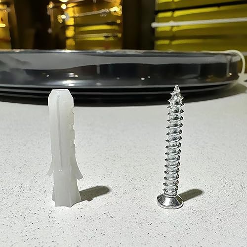 Screws Hardware For Curtain Track Flexible Bendable Rail Set | Window Door Curtain, Shower Room Divider, RV Compatible - size: Screws Hardware