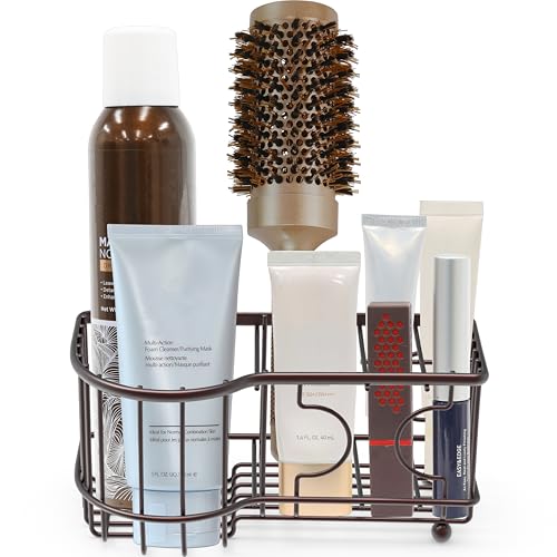 Simple Houseware Multi-Functional 6 Slots Toothbrush Holder, Bronze - color: Bronze, size: Freestanding