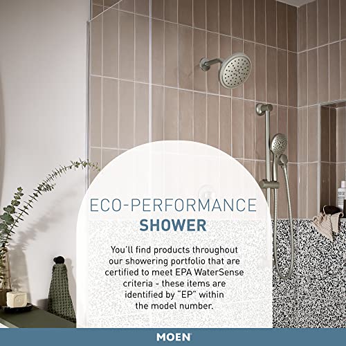 Moen Brushed Nickel Eco-Performance 5-Function Handheld Removable Shower Head, Adjustable 30-Inch Slide Bar and 69-Inch Long Hose, 3558EPBN - color: Brushed Nickel