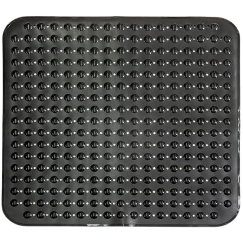 ENKOSI Extra Large Square Non Slip Shower Mat - 31 x 31-inch XL Bathroom Shower Mat - Square Shower Matts for Shower Stall Floors | Secure Suction Cups and Drain Holes (31x31 Black) - color: Black, size: 31" x 31" (Square)
